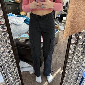 American Eagle Outfitters Charcoal Cargo Pants